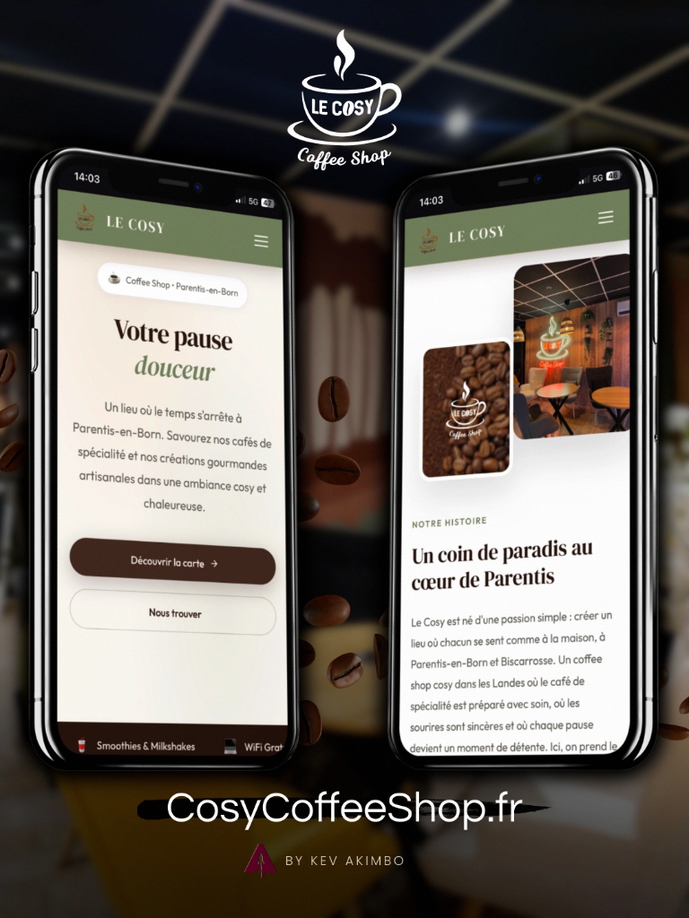 Cosy Coffee Shop - Site Web